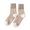 Khaki 5Pairs, variant on 1/5Pairs Womens Ribbed Cuff Cushioned Ankle Socks Mid Calf Socks Stretch Crew Socks Fall Winter Plush Thickened Skiing Insulation Socks Khaki 5Pairs