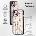 thumbnail image 6 of Case for iPhone 15, [10ft 4X Military-Grade Drop Protection] Durable & Shockproof Phone Case Cover Design for iPhone 15 - Wildflowers - Clear Black, 6 of 6