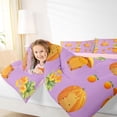 thumbnail image 3 of Erosebridal Cute Animals Capybara 7-Piece Bedding Comforter Set For Capybara Lovers,Orange Flowers Blossom King Bedding Sets For Kids ,Reversible Pink, 3 of 7