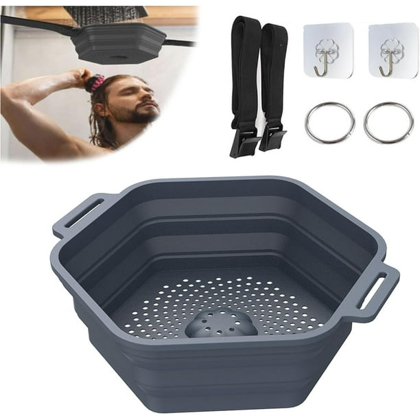 Anda Ducha de Hielo Ártico, Enfriador de Agua para Baño de Hielo, Enfriador de Baño de Hielo, Baño de Hielo Portátil de Enfriamiento Rápido Ducha de Silicona Fría Plegable para Bañarse, Accesorio de D