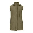 thumbnail image 5 of Daznico Long Sleeveless Quilted Down Vest for Lightweight Warm Winter Hooded Gilet Outerwear Coat with Pockets,Womens Vest,XXL, 5 of 6