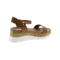 thumbnail image 2 of Steve Madden Womens Roselita  Leather Platform Sandals Tan 7.5 Medium (B,M), 2 of 2