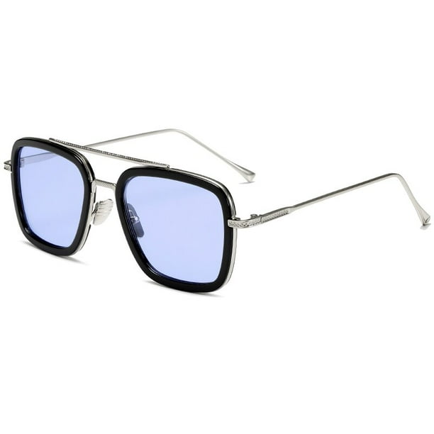Gafas de sol de lujo a la moda estilo Tony Stark para mujer gafas de sol cuadradas de diseno de marca para hombre gafas de sol Retro para hombre gafas de hombre