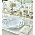thumbnail image 5 of " OCCASIONS " 640pcs set (80 Guests)-Wedding Party Disposable Plastic Plate Set -80 x 10.25'' + 80 x 7.5'' + Silverware + Cups + Napkins (Bali in White & Silver), 5 of 9