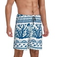 thumbnail image 2 of Balery Sea Underwater Jellyfish Pantalones cortos de pijama de punto de algodón para hombre con cinturilla y bolsillos-X-Large, 2 of 6