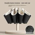 thumbnail image 2 of Parapluie de Pluie Automatique Résistant au Vent avec Colle Noire Réfléchissante Inversée 20 Os, 2 of 5