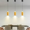 thumbnail image 6 of FSLiving 8W Adjustable Levitate Track Pendant Light H-Type Retractable Lift Pendant Light with Minimalist Modern Aluminum&Acrylic Shade Indoor Island Light Adjustable Length,Yellow - 3 Lights, 6 of 9