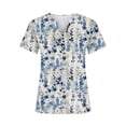 thumbnail image 4 of Aloohaidyvio Tops for Women,Womens Summer Tops V Neck T Shirts Printed Tops Button Loose Casual Tshirts, 4 of 5