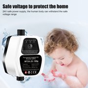 Portable Water Pressure Booster Pump 24V 100Pa Auto Shower Water Pressure Booster Intelligent Sensing Energy Saving Max 25L/min Flow 82Ft Lift Low Noise Multifunctional Water Booster Pump