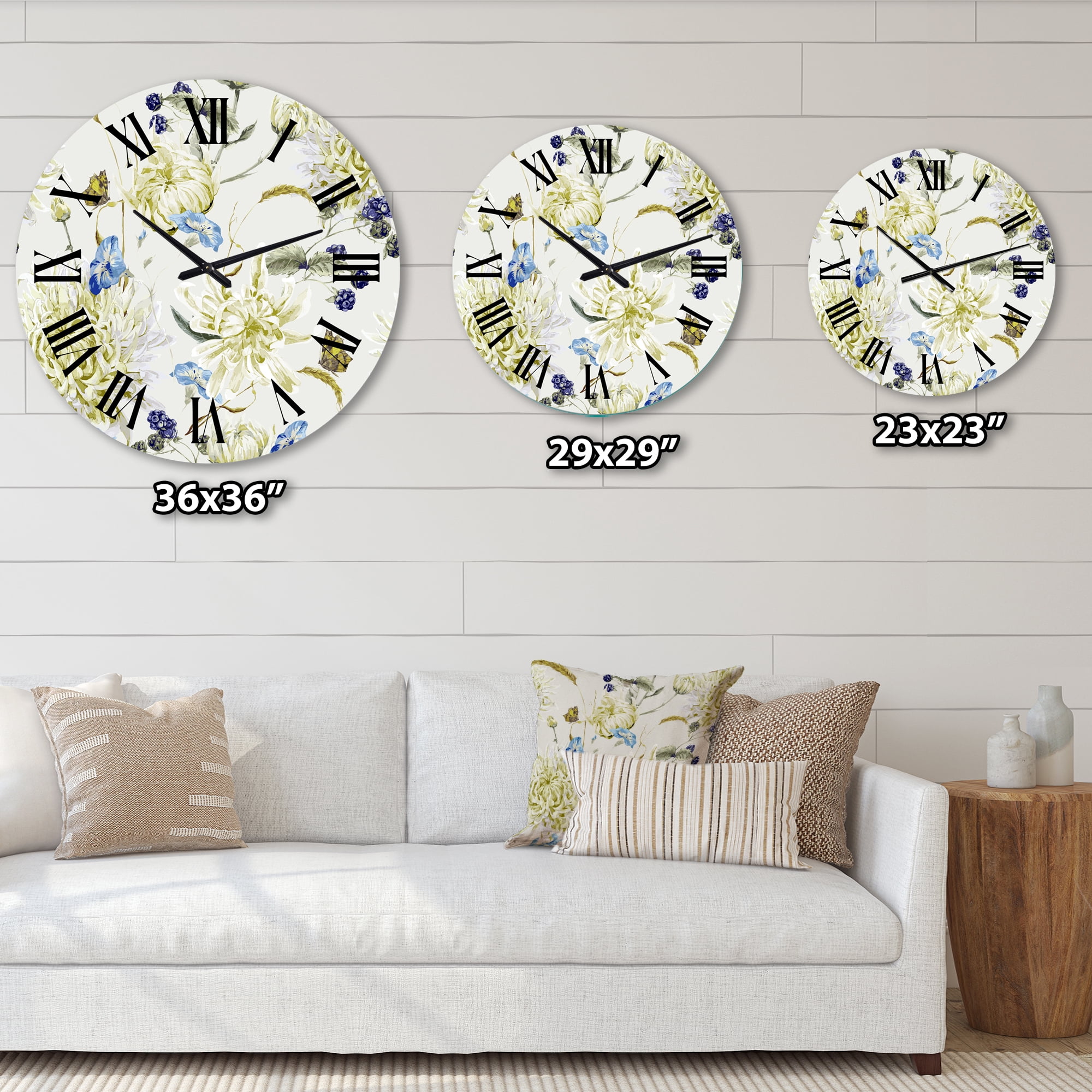 Designart 1 in Quartz Traditional Wall Clock