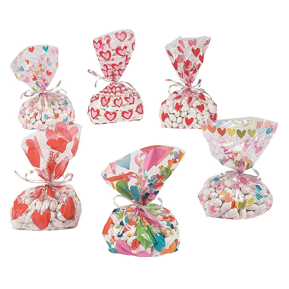 Valentine'S Day Cellophane Bags Assortment Party Supplies 144
