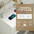 thumbnail image 5 of Modern Nightstand,Bedside Table with Drawer,Nightstand with Charging Station,Bedroom Nightstand for Bedroom, Living Room, 5 of 12