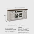 thumbnail image 3 of Ashley Furniture Havalance Wood TV Stand for TVs up to 85" in White and Gray, 3 of 13