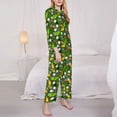 thumbnail image 3 of Xecao golf Sport club Print Women Pajamas Set Soft Sleepwear Pjs long Sleeve Button Down Nightwear with Long Pants-XX-Large, 3 of 7