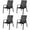 Black, variant on Costway 4PCS Patio Chair Dining Chair Garden Deck Yard W/Armrest Brown