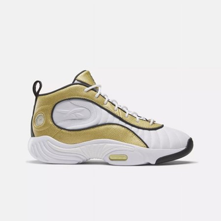 Reebok Unisex Answer III Solomon Basketball Shoes White Gold Black Size 6.5 Men