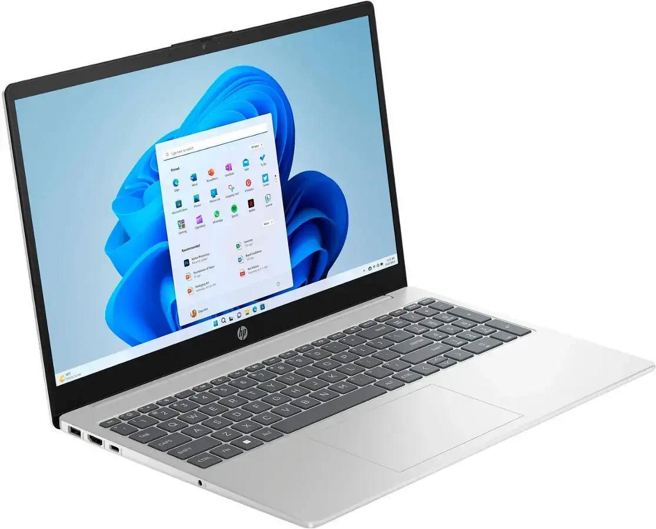 HP 15.6" HD Touchscreen Laptop, 10-Core Intel Core i5-1235U, 16GB RAM, 512GB SSD + 256GB Portable SSD Hub, KeyPad, HDMI, USB-C, Win 11, Natural Silver