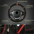 thumbnail image 4 of 38cm Universal Auto Steering Wheel Cover Breathable Suede Hand Sewing Braid Nonslip Vehicle Parts With Needle Thread, 4 of 6