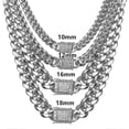 thumbnail image 1 of Collar de cadena cubana Yuxing acero inoxidable 10-18 mm 22 pulgadas, 1 of 5