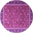 thumbnail image 1 of Ahgly Company Indoor Round Persian Purple Traditional Area Rugs, 8' Round, 1 of 4