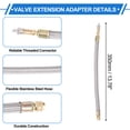 thumbnail image 3 of 1 Set de extensión de válvula de llanta de cobre de 135 grados con extensor de vástago de válvula de llanta de acero inoxidable duradero de 350 mm para automóvil, motocicleta, RV, camión, bicicleta, 3 of 6