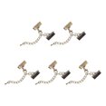 thumbnail image 1 of Unique Bargains 10Set Ribbon Crimp Clamp Ends Lobster Claw Clasps & Chain 16mm Bronze Tone for DIY, 1 of 7