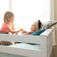 thumbnail image 4 of Max & Lily Solid Wood Twin over Twin Low Bunk Bed for Kids with Staircase, White, 4 of 14