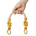 thumbnail image 4 of Uxcell 18.1" Wooden Beaded Bag Handles Purse Strap Handle for Purse Making, 4Pack Light Brown, 4 of 6