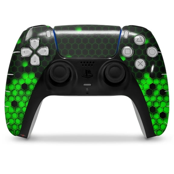 WraptorSkinz Skin Wrap compatible with the Sony PS5 DualSense Controller HEX Green (CONTROLLER NOT INCLUDED)