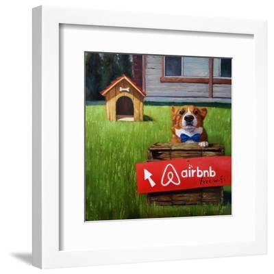 K9 Bnb, Animals Framed Art Print Wall Art by Lucia Heffernan