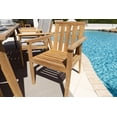 thumbnail image 5 of Laguna 9-Piece Eucalyptus Wood Outdoor Patio Furniture Dining Set W/Dining Table and 8 Dining Armchairs, 5 of 7