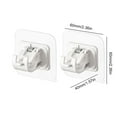 thumbnail image 2 of Soportes para barra de cortina, sin taladro, ganchos de montaje en pared para baño y cocina (blanco), 2 uds., 2 of 4