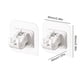thumbnail image 3 of Ganchos sin taladro, soportes para barra de cortina, montaje en pared para baño, cocina, blanco, 2 uds., 3 of 4
