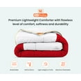 thumbnail image 3 of SGI Queen Contrast Comforter Set Microfiber Fill 3 Piece Blood Red, 3 of 5