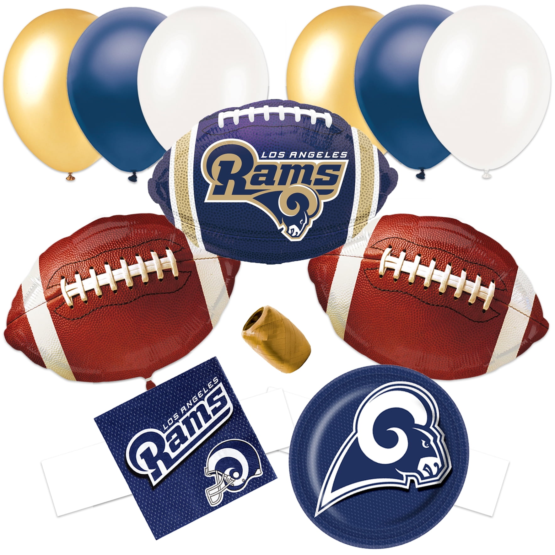 LA Rams Helmet Foil Balloon Bouquet, 5pc