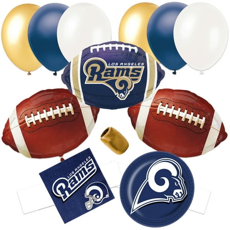 Los Angeles Rams Table Decoration 34pc Party Pack, Navy Blue White Gold