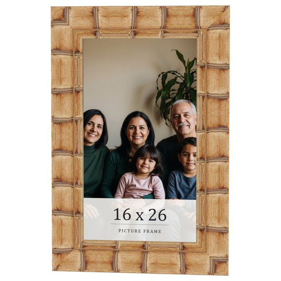 16x26 Frame Beige Real Wood Picture Frame Width 3 inches | Interior Frame Depth 0.5 inches |