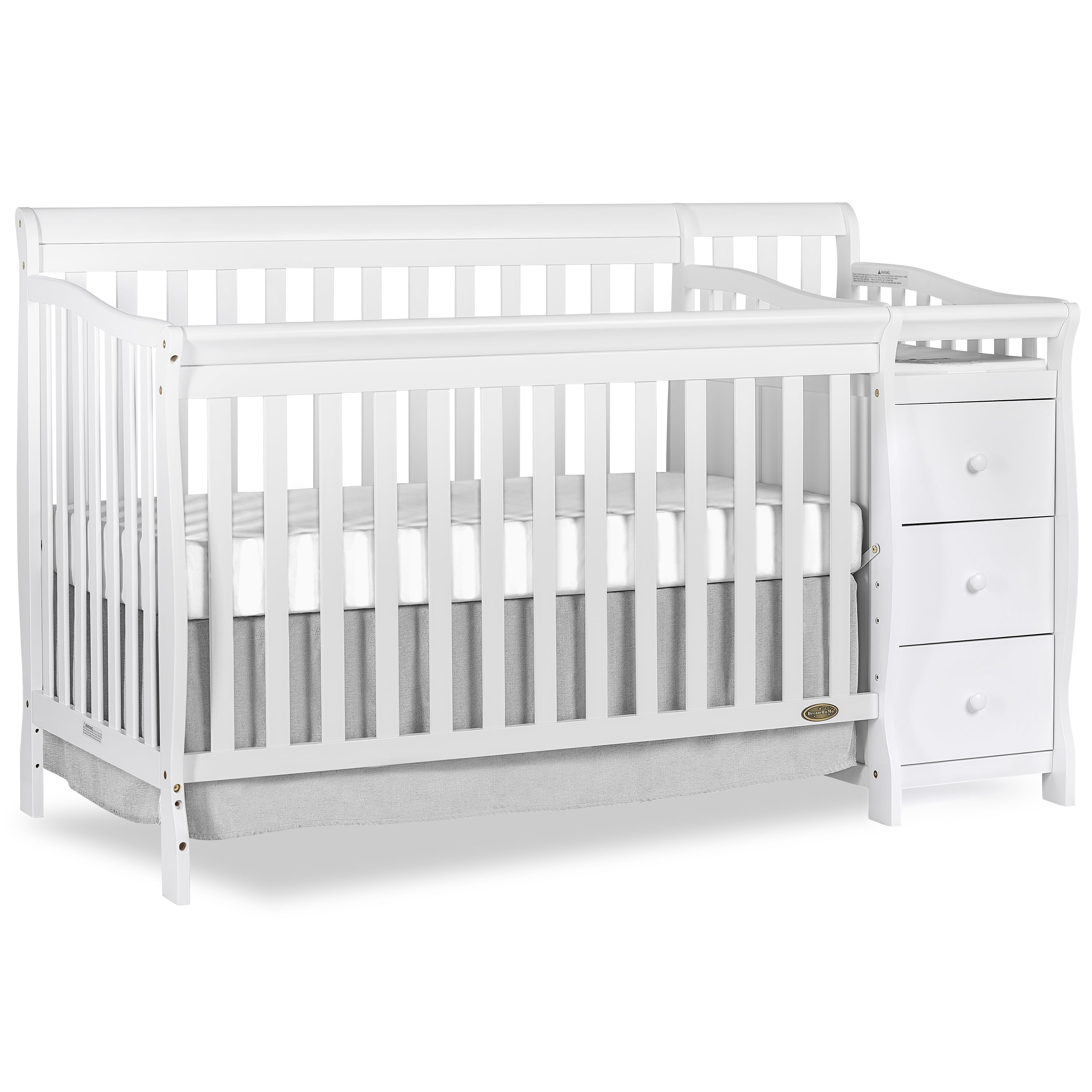 Photo 1 of (BROKEN/CRACKED WOOD) Dream On Me Brody 5-in-1 Convertible Crib White Box