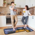 thumbnail image 6 of SKYSONIC Halloween Night Cartoon Kitchen Rugs 2 Pieces, Black Cat Pumpkin Bat Floor Mat Room Area Rug Washable Carpet Perfect for Living Room Bedroom Entryway, 6 of 7