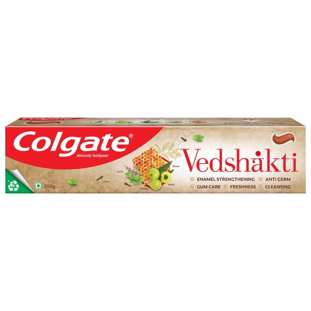 Pasta de dientes Colgate Swarna Vedshakti 200 g (paquete de 3)