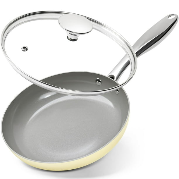 Sartén MICHELANGELO de 20 cm antiadherente con tapa revestida de cerámica