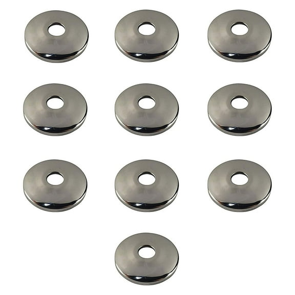 Miiflex 1/2" Chrome Plated Steel Escutcheon Flange Cover with Sure Grip for 1/2" Copper, PEX, and CPVC pipe wall covers (10)