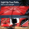 thumbnail image 5 of LAZZO 11ft Outdoor Patio Umbrella with Base and Light, All-Aluminum Offset Cantilever Umbrella for Pool & Backyard, Red, 5 of 10