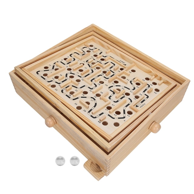Juguete de Laberinto de Madera, CÓMODO SENTIMIENTO DE ESQUINA REDONDEADA MOLIENTO EL JUGUETE DE JUEGO DE LABERINTO EXQUISITO, PARA NINOS ADENTOS