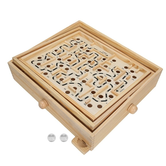 Juguete de Laberinto de Madera, CÓMODO SENTIMIENTO DE ESQUINA REDONDEADA MOLIENTO EL JUGUETE DE JUEGO DE LABERINTO EXQUISITO, PARA NINOS ADENTOS