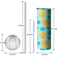 thumbnail image 5 of 20 oz Double Wall Cups with LeakProof Lid Pineapple Slim Tumbler for Mountain Halloween Fishing Christmas, 5 of 7