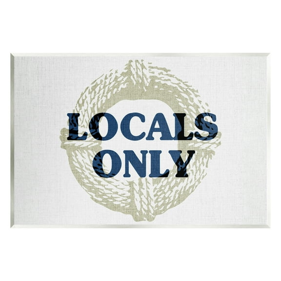 Stupell Industries Locals Only Maritime Phrase Nature Painting Unframed Art Print Wall Art, 15 x 10