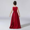 thumbnail image 5 of Ruyang Teen Girls Sleeveless Long Dress Crew Neck Solid Floor Dresses Kids Summer Casual Elegant Birthday Pageant Swing Dress, 5 of 6