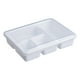 thumbnail image 3 of Recipiente rectangular blanco reutilizable de plástico grueso para preparar comidas con 4 y 5 compartimentos para separar fácilmente los alimentos. Lonchera lavable a prueba de fugas para, 3 of 7