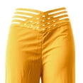 thumbnail image 3 of Iyufng High Waisted Flared Pants for Women Solid Color Openwork Cross Waist Casual Versatile Pants, 3 of 4